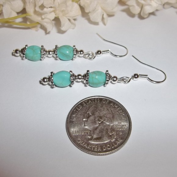 Earring, Earring, Earring, Earring Earrings Turquoise Blue Earring Set 4167 - Picture 5 of 10